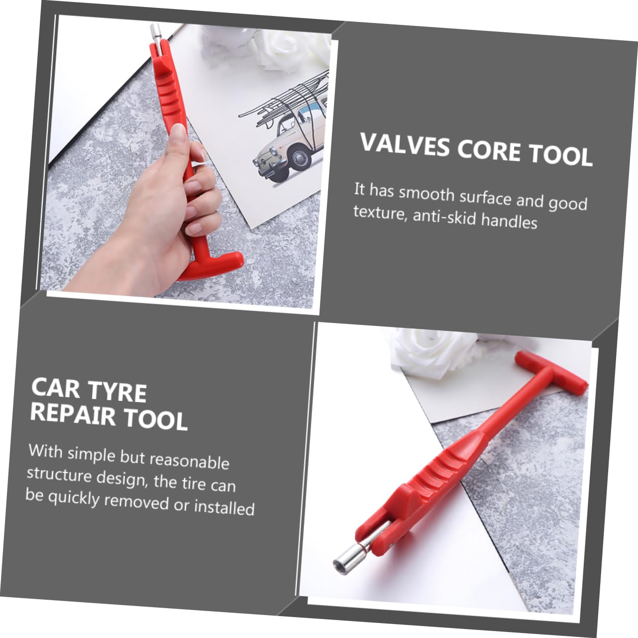 DECHOUS 2Pcs Durable Tire Stem Installation Tool Reliable Valve Core Removal Tools for and Motorcycle Repair Sturdy Tire Valve Stem Puller for Quick Installation