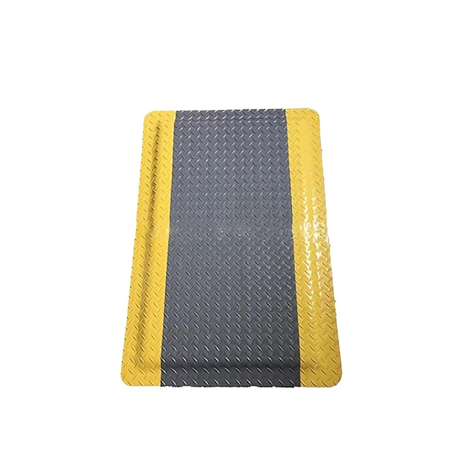 GTHTUHFD Anti-Fatigue Standing Mat, Ergonomic Floor Mat For Work And Commercial Use,Grey+yellow-70x190cm