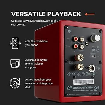 audioengine 2+ レッド Amazon.com: Audioengine A2 Red Bluetooth Computer Speakers