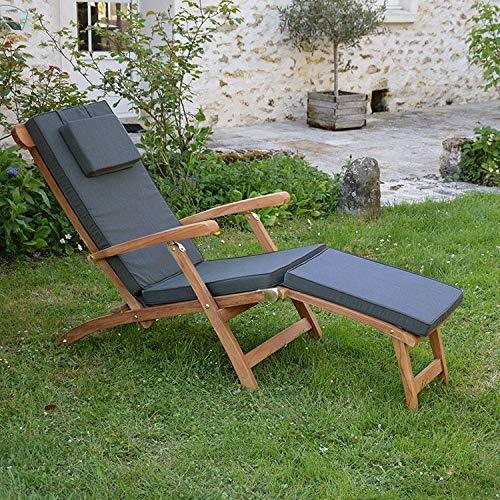 Matelas gris pour chaise longue Teck'Attitude confortable