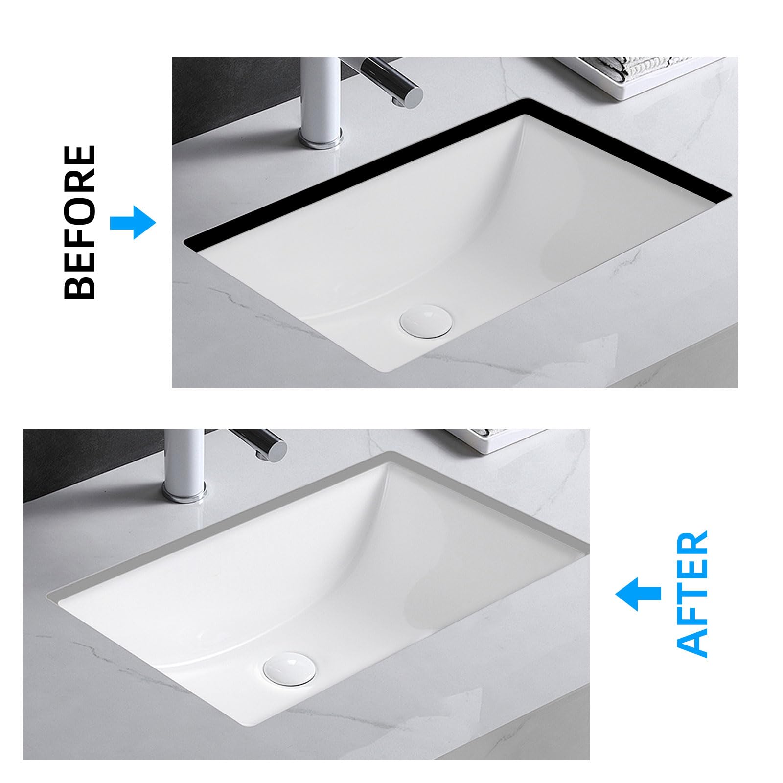 Qualward Soportes de fregadero de montaje inferior, soporte ajustable para fregadero, kit de instalación de acero inoxidable para fregadero de cocina de montaje inferior (20-55 pulgadas)