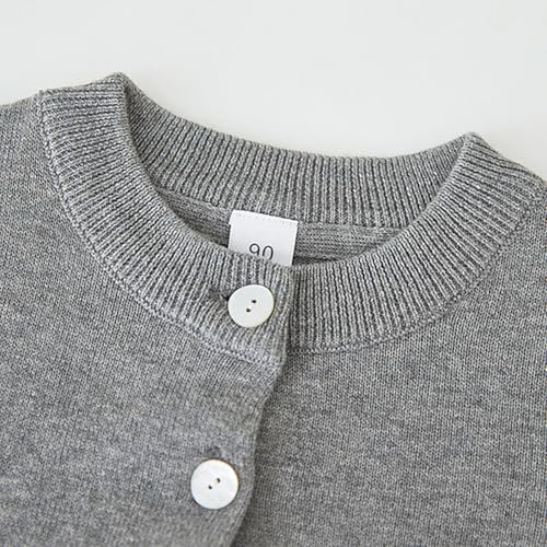 Boys Girls Knit Button Cardigan Round Neck Long Sleeve Single Breasted Sweater Solid Fall Warm Coat for Kids3