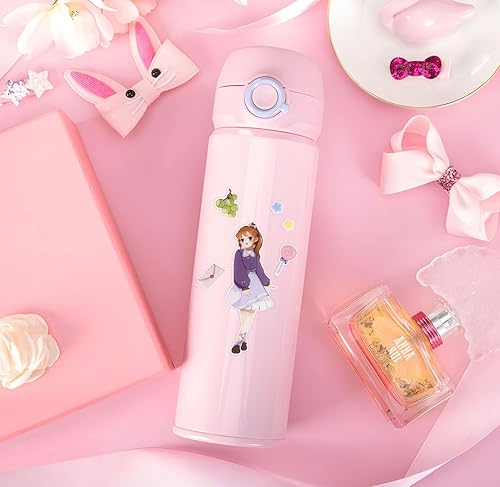 Miniatura 6 de EAMOTOL Kit de 100 hojas de calcomanías Kawaii para niñas, para diario, lindo y dulce caricatura, collage transparente, suministros para álbumes de