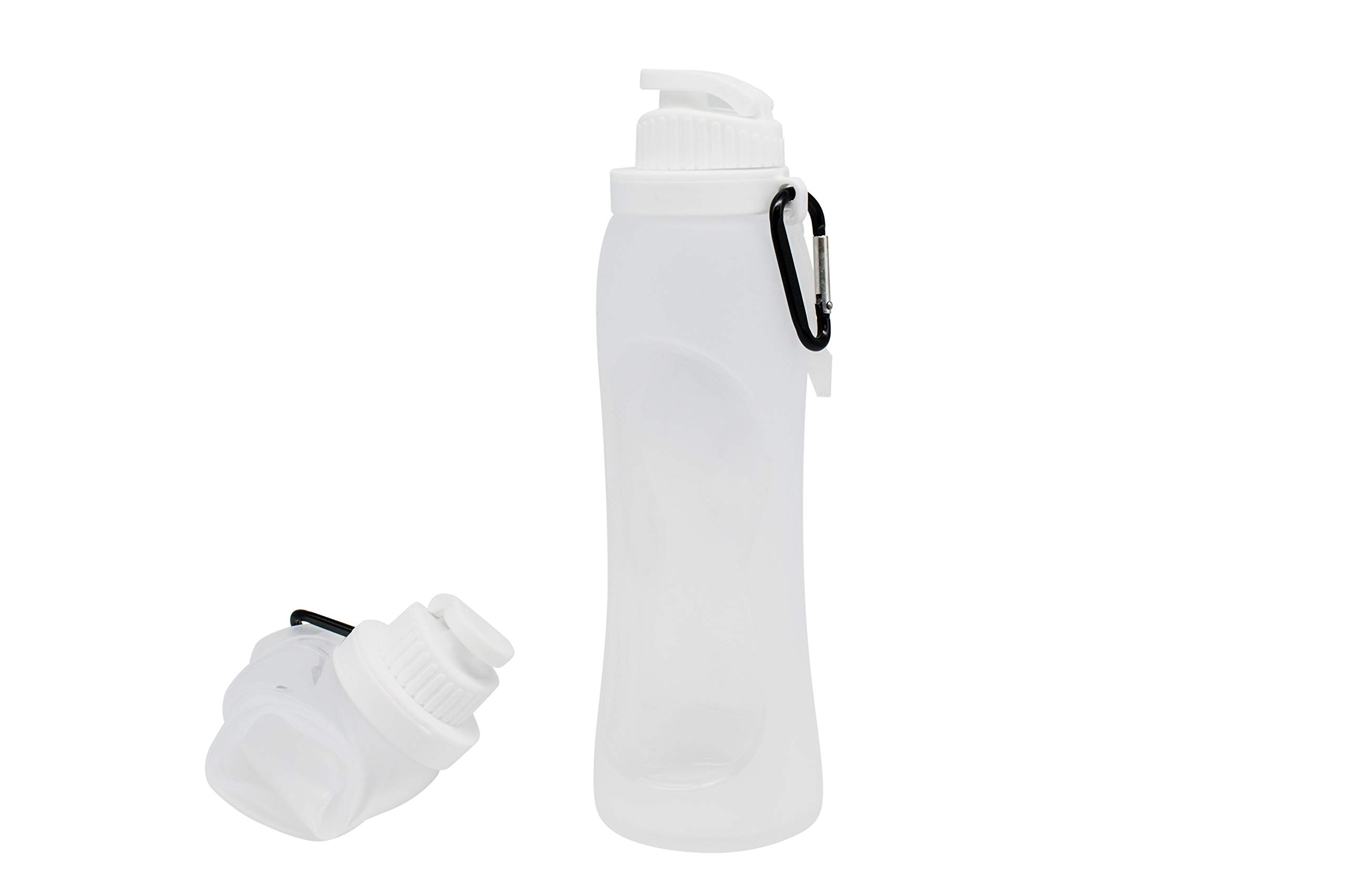 Compact & Flexible Silicone 500ml Liquid Bottle for Camping Hiking and Sports | Clear