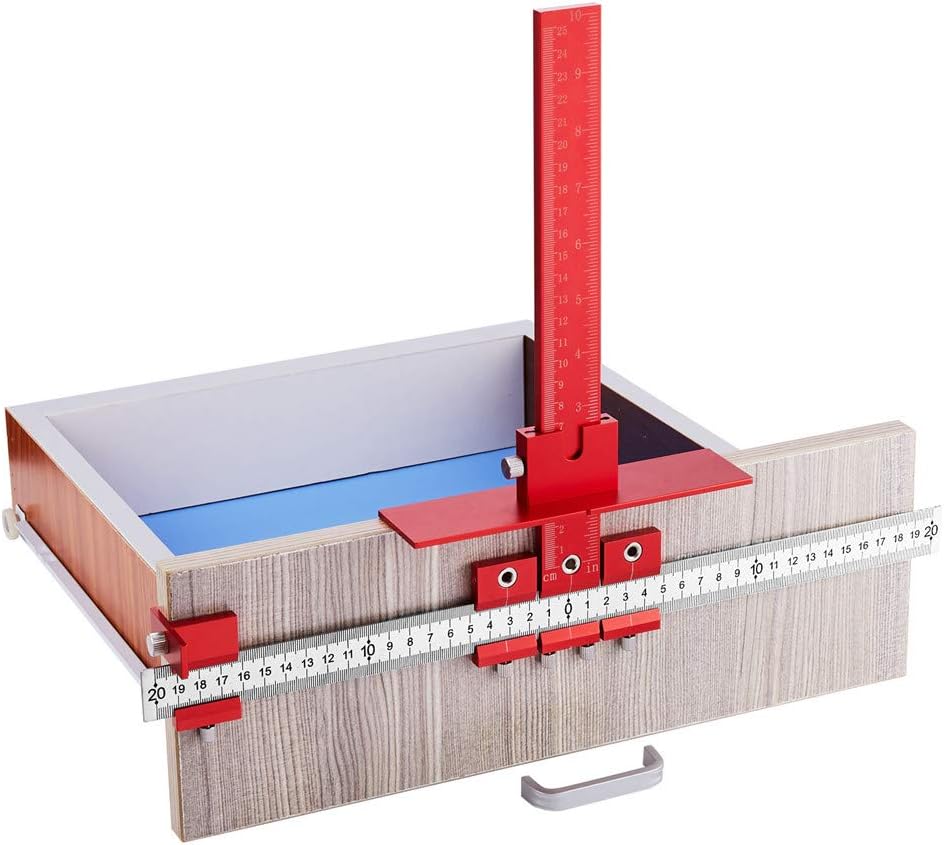 Metric/Inch Cabinet Hardware Jig Drill Guide for 4mm 5mm Drill Bit Power Tool Aluminum Alloy Dowelling Tools Woodworking