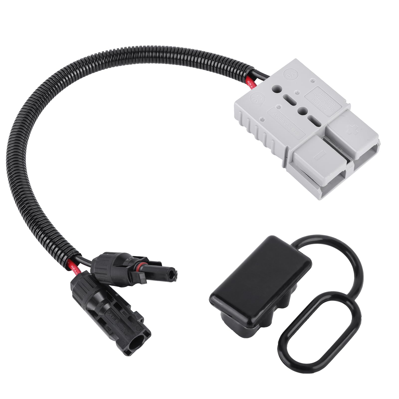 Photo 1 of GFFG Solar Panel Connector to Anderson Adapter, 10AWG 600V MC-4 Compatible, with Mounting Panel Extension Cable for Battery Kit (120A)
