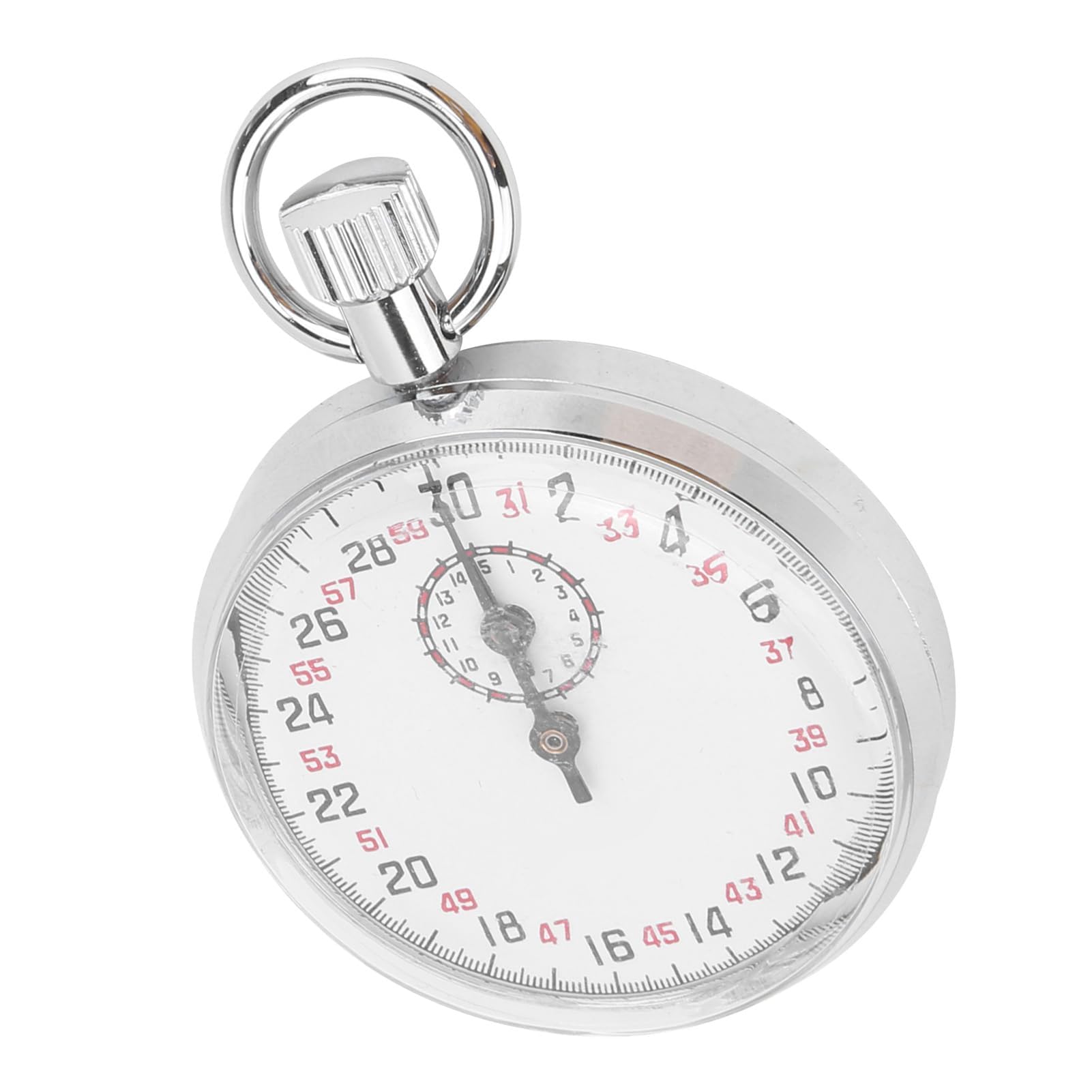 Mechaniczny Stoper Chronograf ze Stali Nierdzewnej Sport i Konkursy Okrągły Zegar do Biegania Sprzęt do Nauki Fizyki