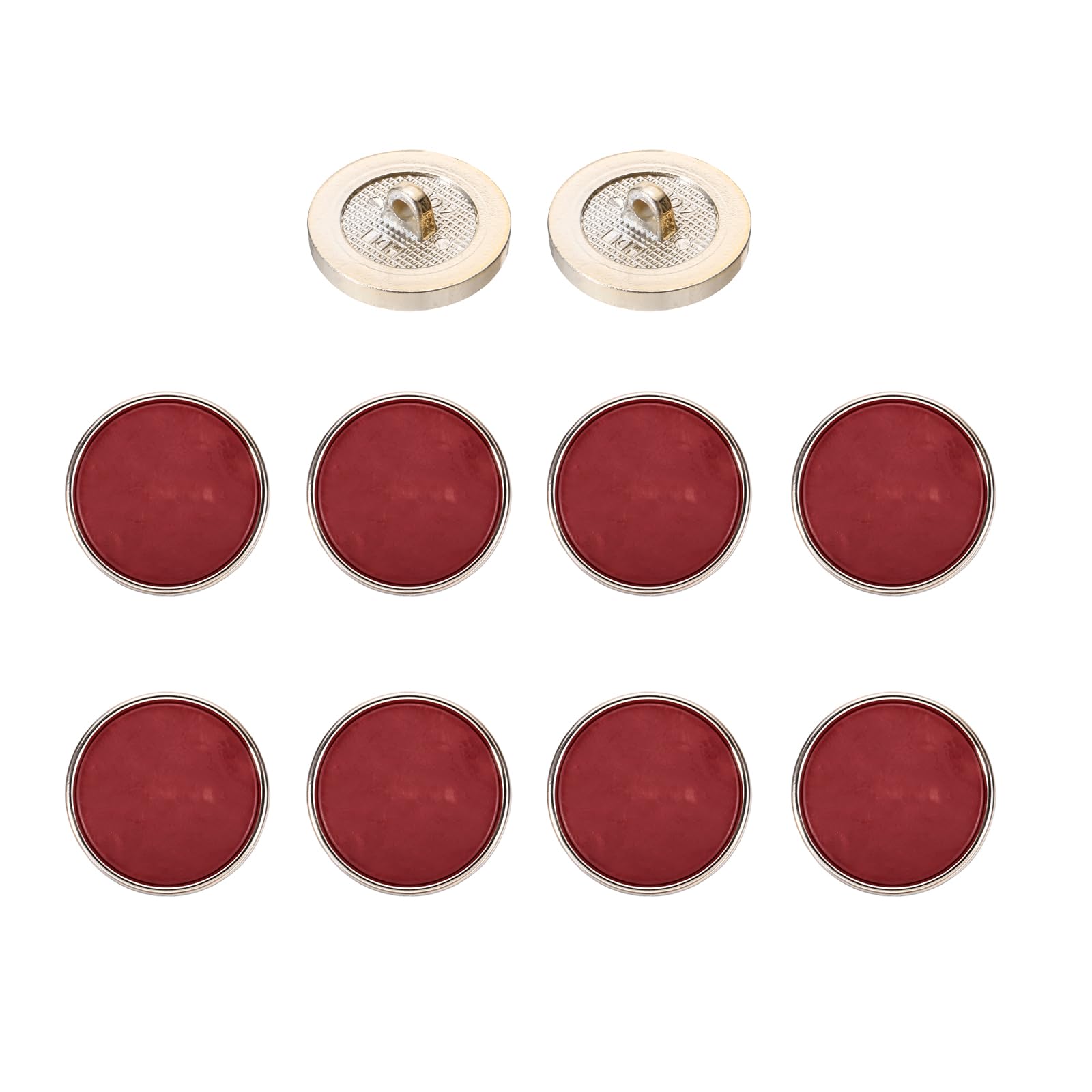 sourcing map 10Pcs Resin Vintage Button, 23mm / 0.91" Fashion Round Button Versatile Sewing Accessories for Blazer Clothes Uniform Jacket Coat DIY Garment, Burgundy
