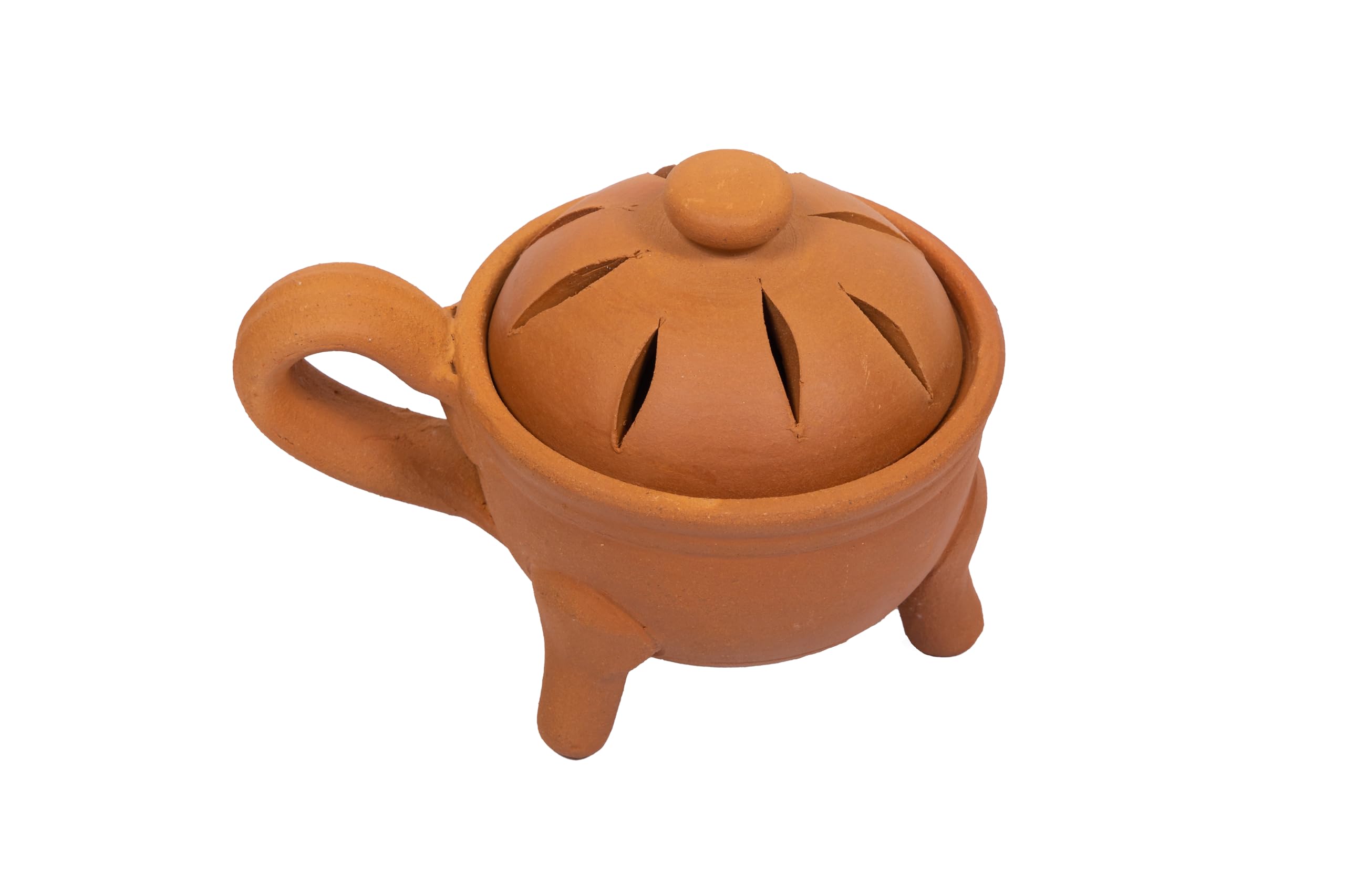 Village Decor Ceramic Terracotta Incense Holder (Small), Blue