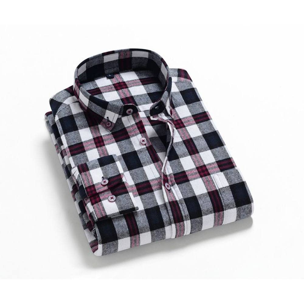 Camicia In Cotone A Maniche Lunghe Da Uomo,Camicia Casual Da Uomo A Maniche Lunghe, Camicia Da Uomo Regular Fit In Flanella Camicia Casual Da Uomo Abbottonata Camicia Regular Fit In Cotone Spazzolat