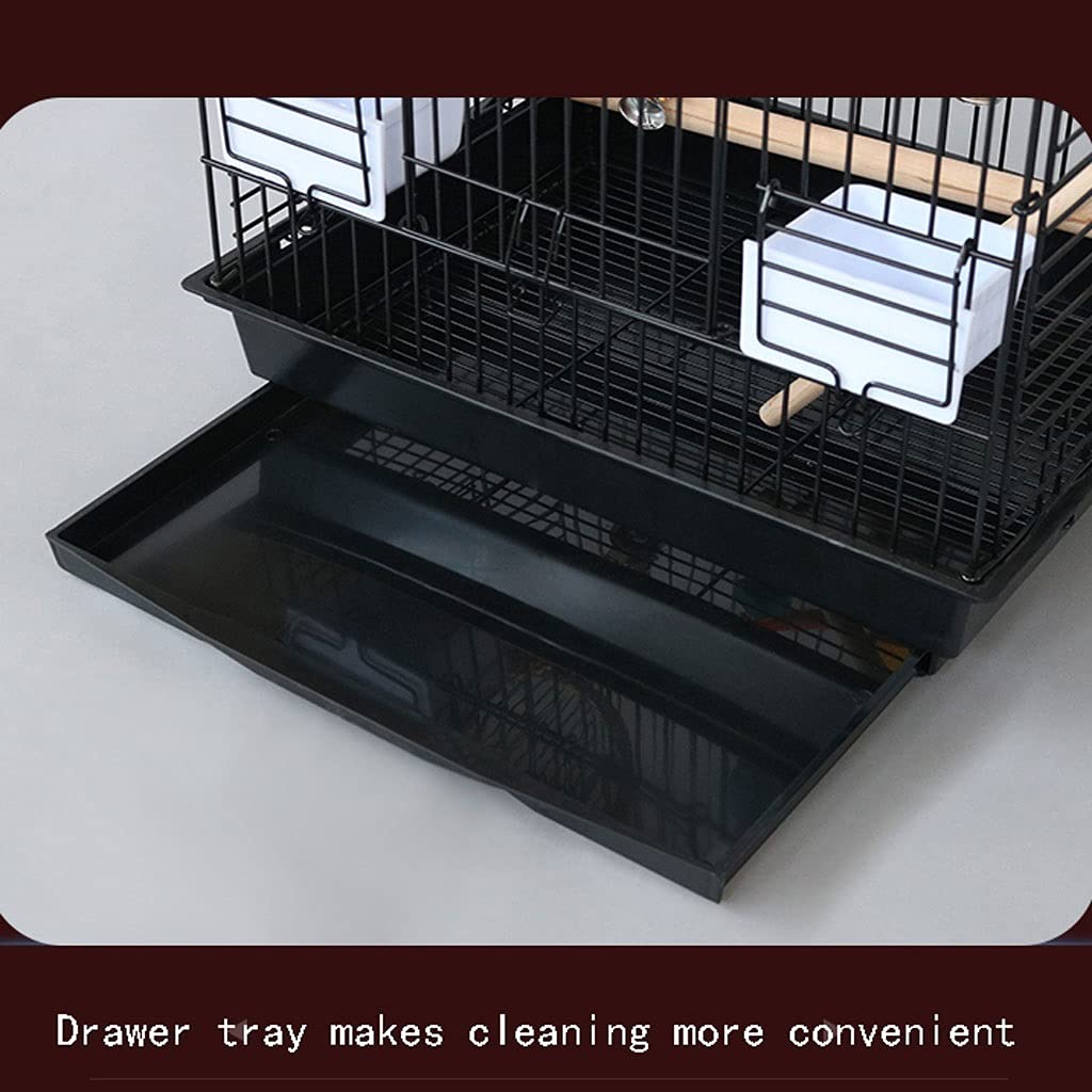 Gabbia Voliera Grande Pappagallo Cage Cage Cage Cage Top Parrot Stand Grande Giocattolo per Animali Domestici con Alimentatore Adatto per Grandi Uccelli, parrocchetti, canarini Bird Cage