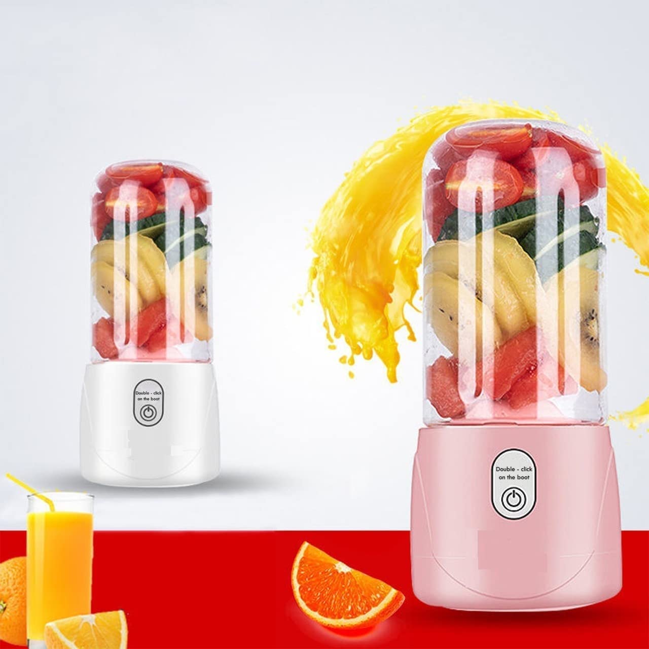 HOME STUFFS Juicer Portable Blender USB Rechargeable with 4 Blades Smoothie Cup Multifunctional Pack Of 1-picture-31