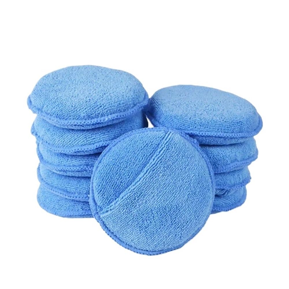 10pcs Microfiber Wax Towels - Ultra-Soft Polishing and Waxing Sponges for Car Care