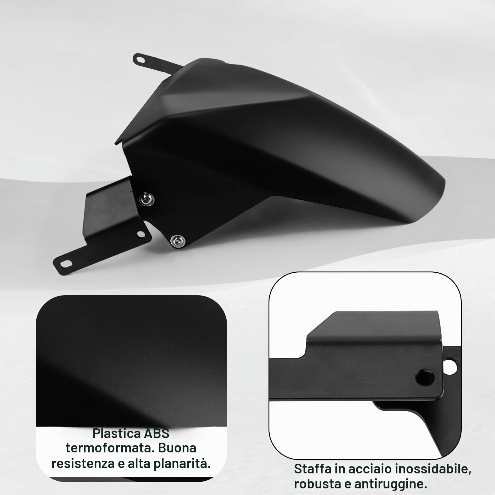 PSLER Parafango Posteriore Moto per Tmax 530 DX SX 2017-2019 TMAX 560 2020-2024 Paraspruzzi per Pneumatici della Ruota Posteriore Protezione della Copertura Accessori Moto Scooter(Nero Opaco)