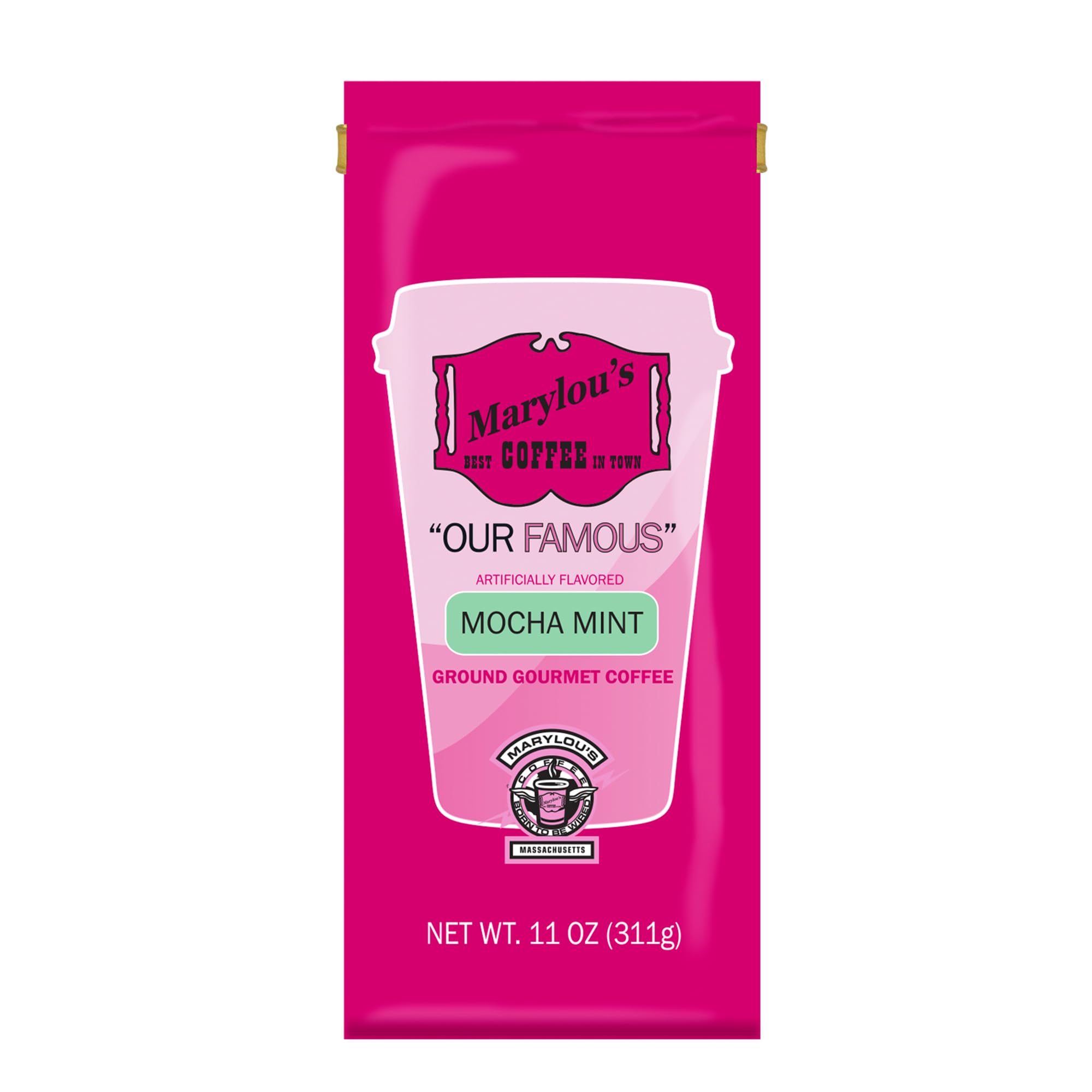 Marylou’s Coffee – Mocha Mint Flavored Ground Gourmet Coffee – 11 oz