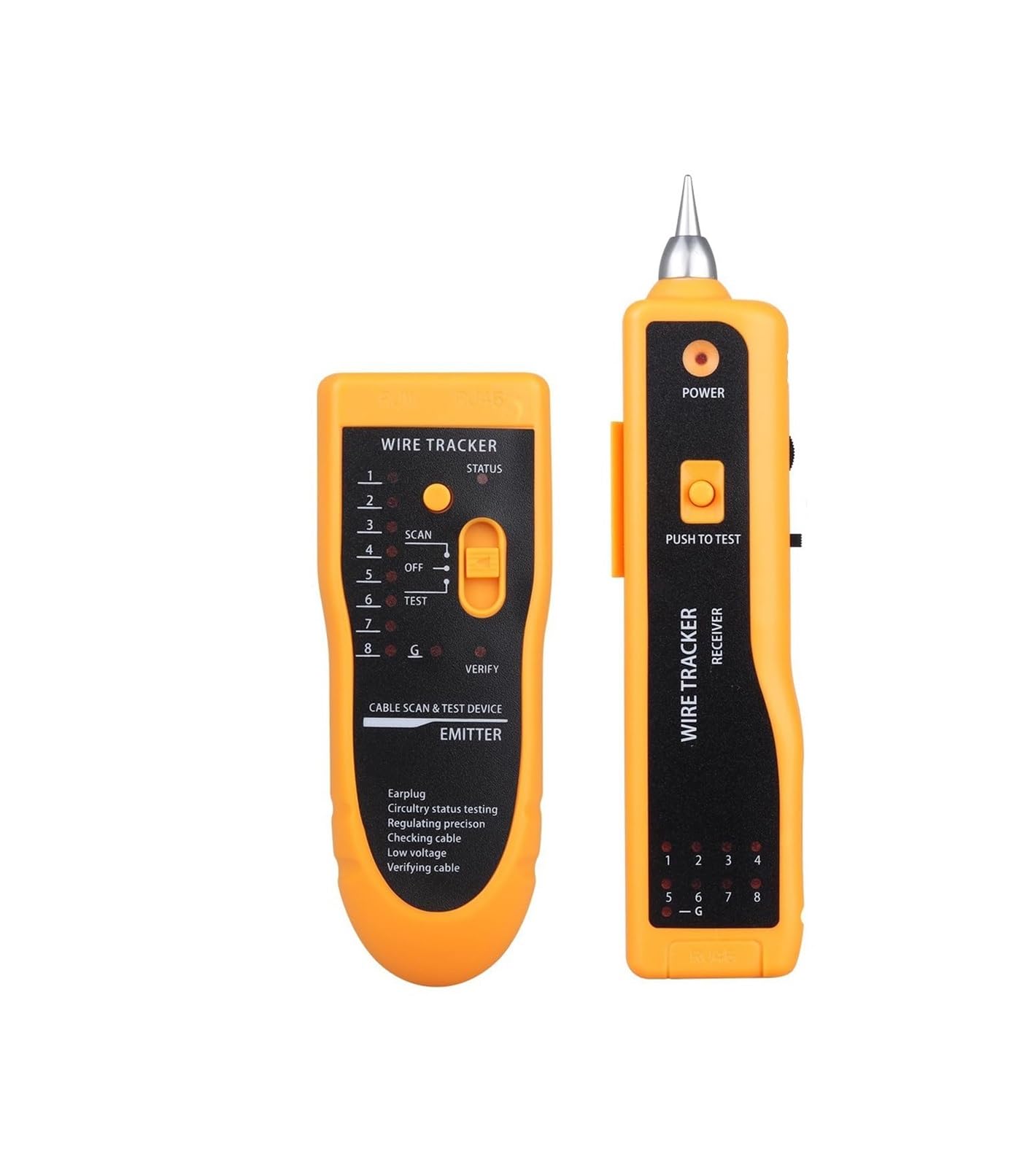 Cable Tracker, Network Cable Tester LAN Telephone Wire Tracker Diagnose Tone Tracer for STP UTP Cat5 Cat6 RJ45 RJ11 Detector Line Finder