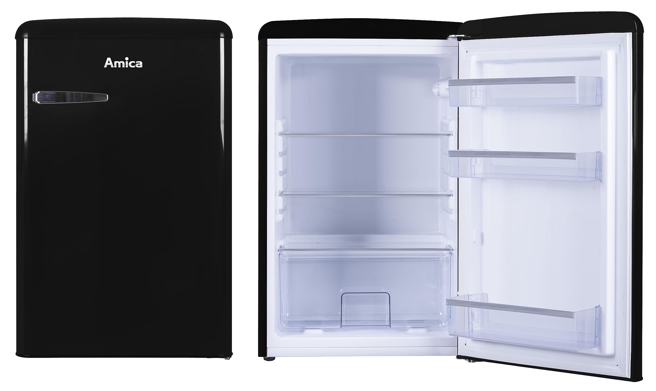 Amica Retro Vollraum-Kühlschrank 120 L 87,5 x 55 x 61,5 cm VKS 15624-1 S