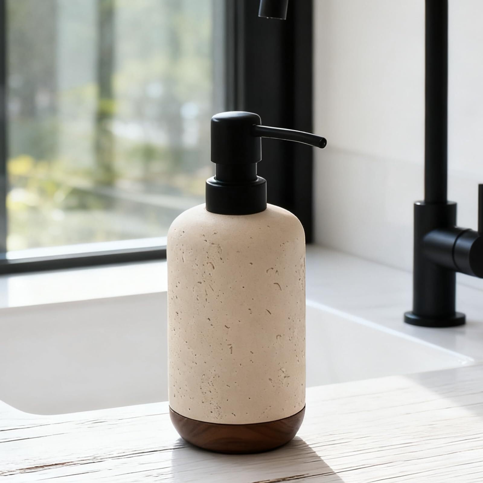 Dispenser di sapone da appoggio Bagno liquido ricaricabile adatto for cucina e controsoffitti Complementi d'arredo e accessori