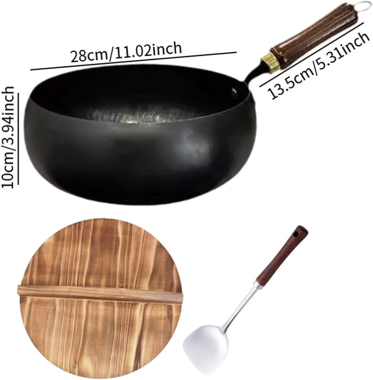 WOKパン調理器具ガス用ノンスティックコーティング鍋, 28センチメートル