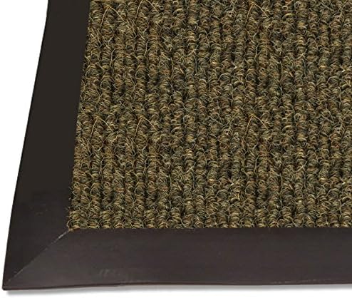 Miniatura 5 de Super Brush Mats - Alfombrillas de entrada de fibra acanalada resistentes a los rayos UV de 4 x 6 pies, color rojo y negro