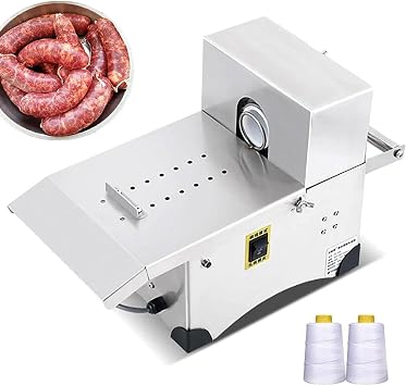 Electric Sausage Linker Machine Sausage Tying Knotting Machine with 2 Modes & Foot Switch, Stainless Steel Sausage Casings Binding Machine for Easy Sausage Tying