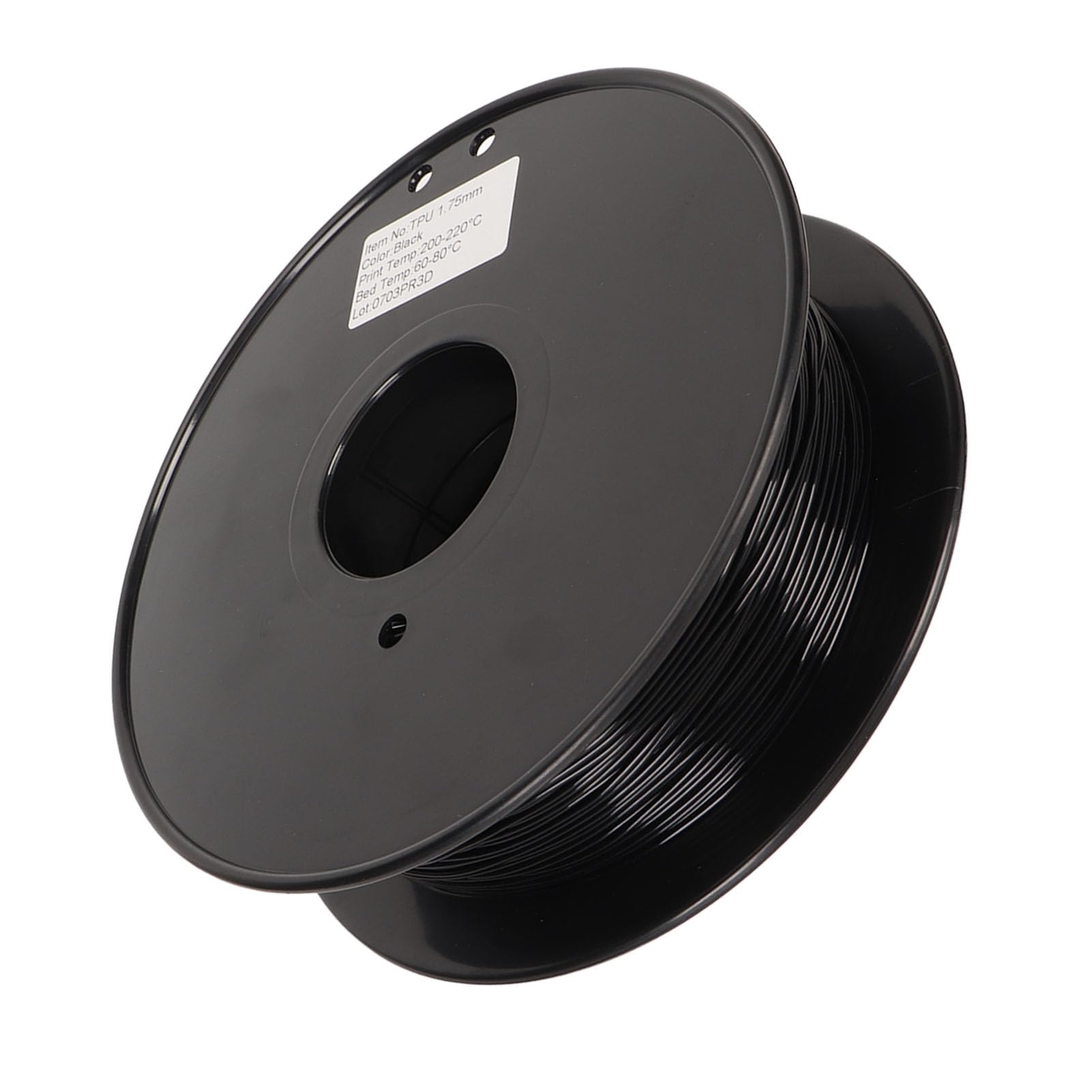 Yctze Filament TPU 1,75 Mm Czarny 95A Elastyczny Włókno do Drukarki 3D Szybkie Drukowanie, Filament TPU 1,75 Mm 95A Elastyczny, Szybki 8 Kg,8 Funta Zatykający Włókno do Drukarki 3D Większość (BLACK)