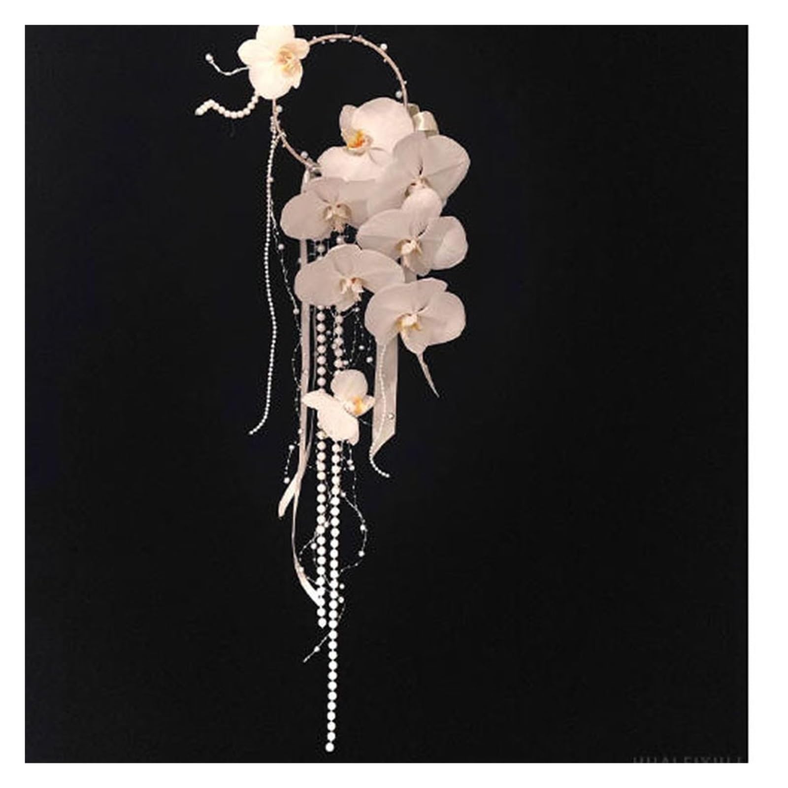 Gijmzy Purple Wedding Phalaenopsis Pearl Waterfall Simulation Flower