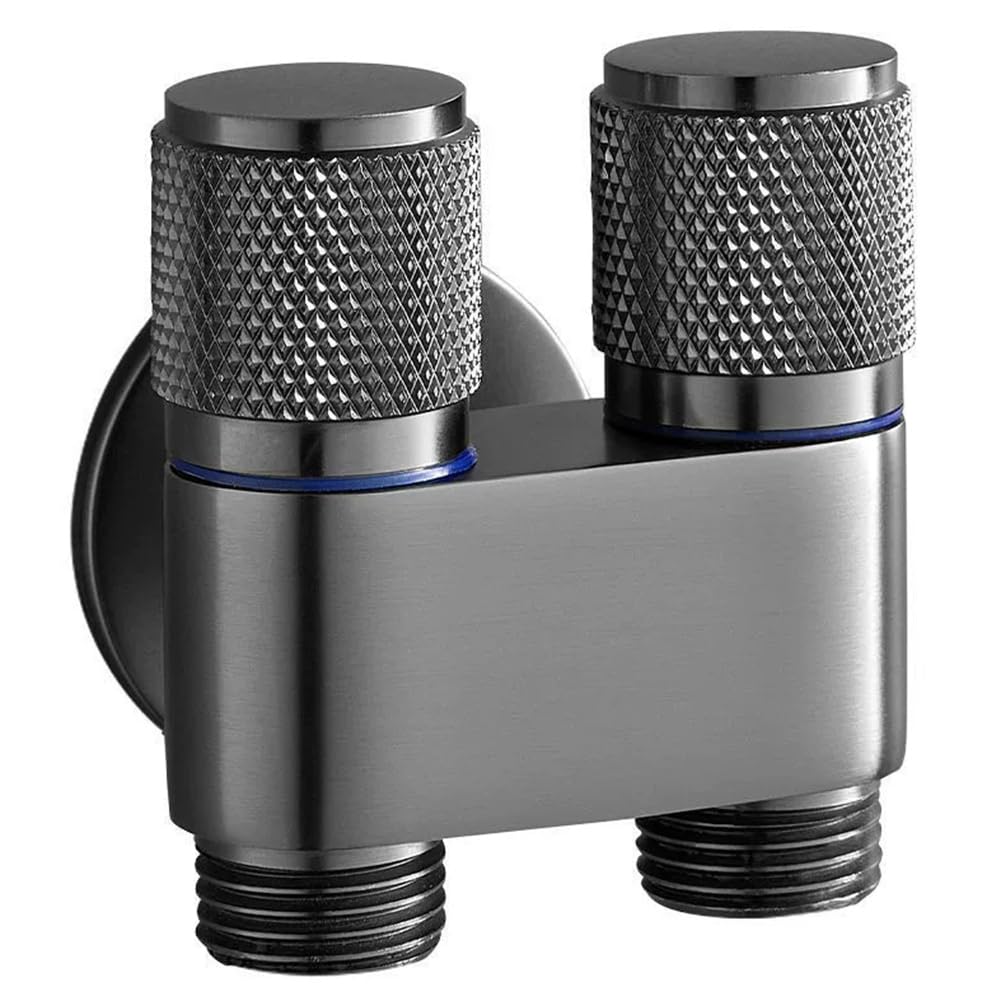 Hndhbfgrt Dual Control Valve 1-In-2-Out G1/2 for Bidet and Bathroom Cleaning, Washing Machine Toilet Triangle Valve