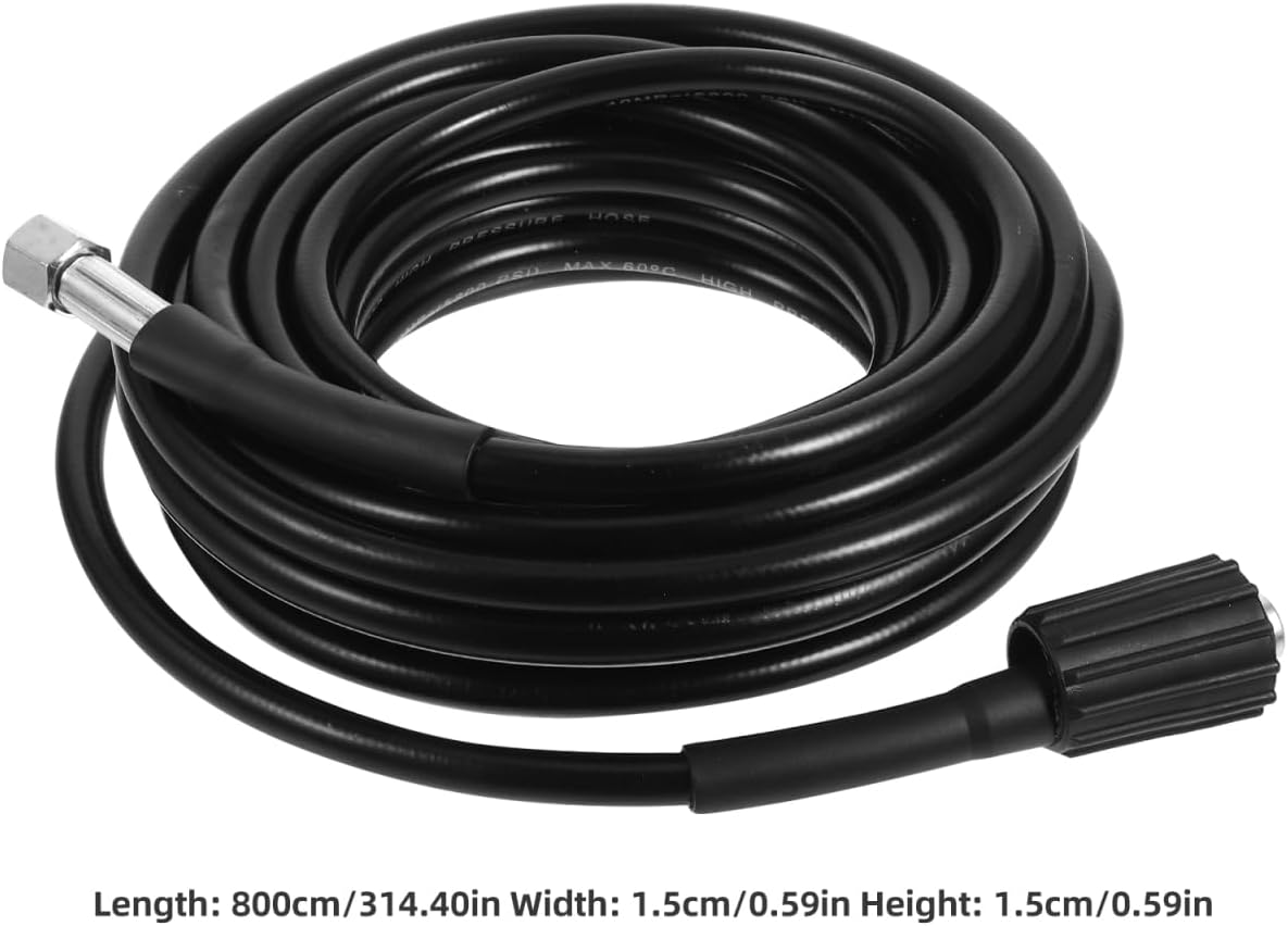 26 FT Pressure Washer Hose, 2320 PSI High Pressure Washer Hose Replacement With M22-1.5 Female Screw thread for Pressure Washers Flexible Washing Extension Hose