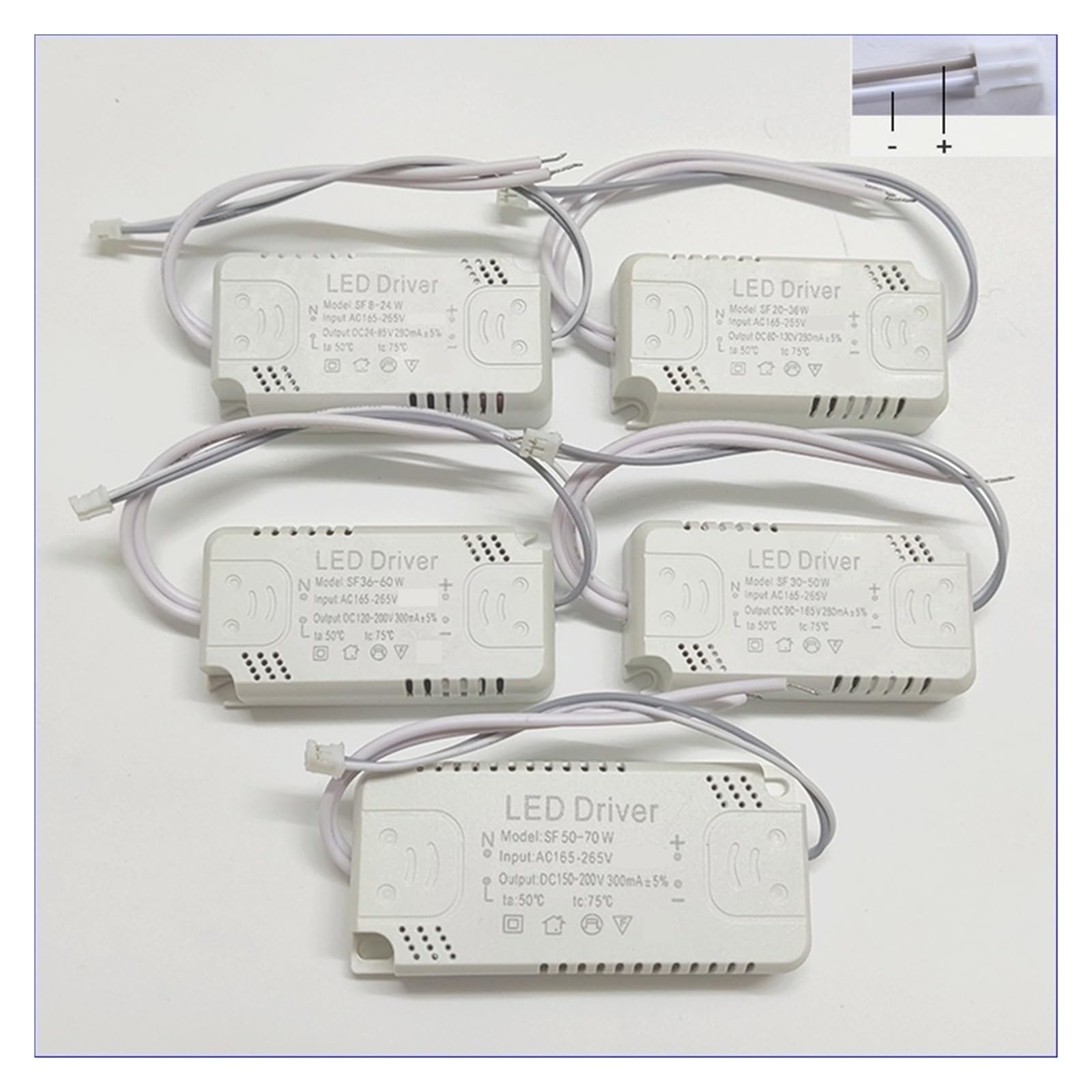 Adattatore Driver LED For Illuminazione AC165-265V Trasformatore Non Isolante For Plafoniera, Sostituzione 8-24W 30-50W 60-80W Alta Affidabilità(30-50W)