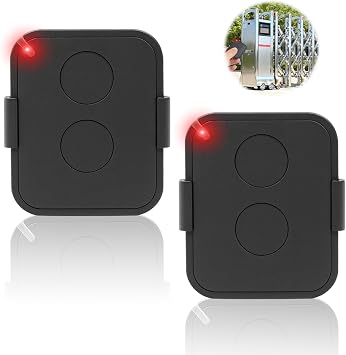2 Buttons Universal Garage Door Opener Remote Control 50 m Pack of 2 433.92 MHz Radio Remote Control Garage Door Cloning for Garage and Engines from Tor Compatible with ON4E/ON2E/ON1E