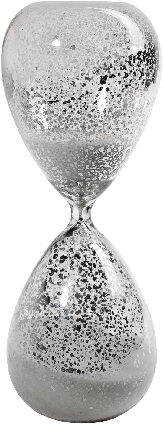 A&B Home 1 Hr. Mercury Hour Glass Sand Timer 10" White