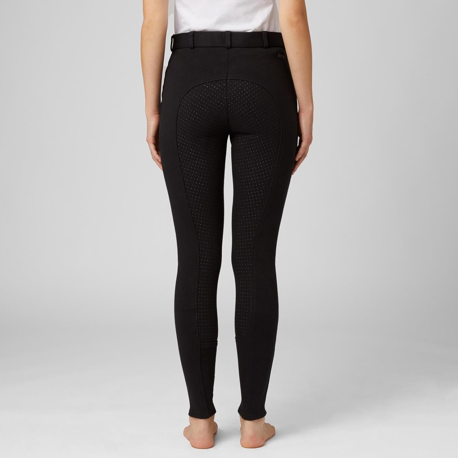 HORZE Active Women's Horse Riding Silicone Grip Full Seat Breeches | Midrise Waist with Front Pocket
