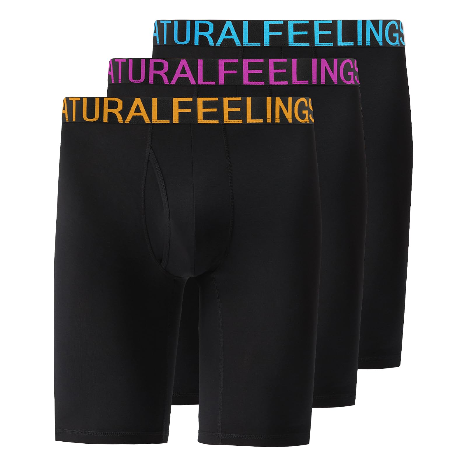 Natural Feelings Mens Boxer Shorts Soft Cotton Men Pack Breathable Mens Underwear Boxer Briefs