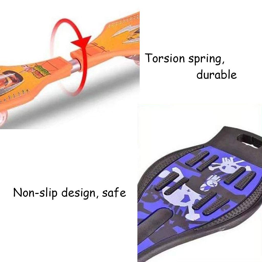 LZY YEENUO Patinetas Snake Board Caster Board Deck Professional Bright Caster Board Street Surfing Waveboard con Ruedas Light-Up Kit de Tabla de Ruedas Deportivas al Aire Libre