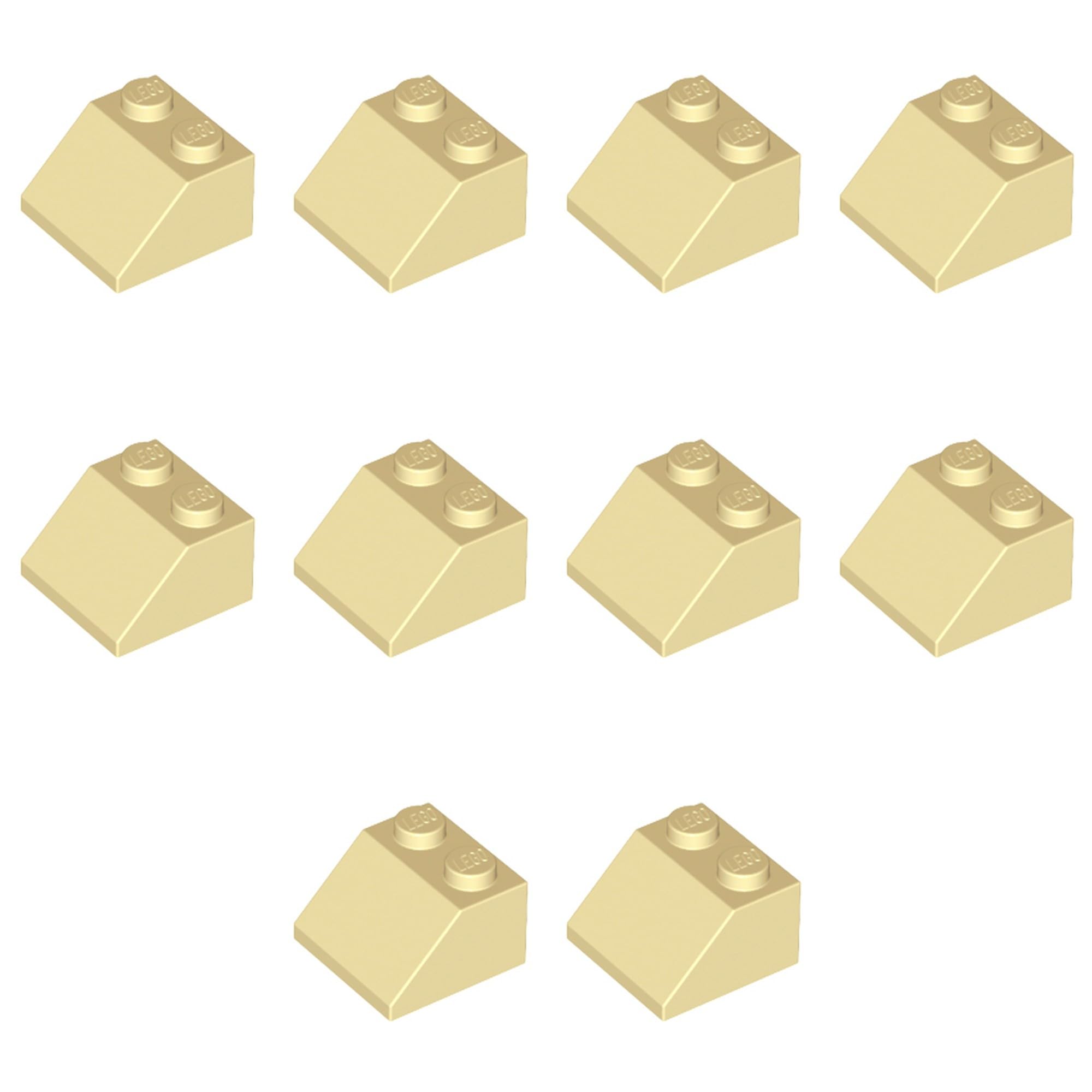 LEGO Slope 45 2 x 2, Part 3039 (Tan, 10, Bricks) — image 1