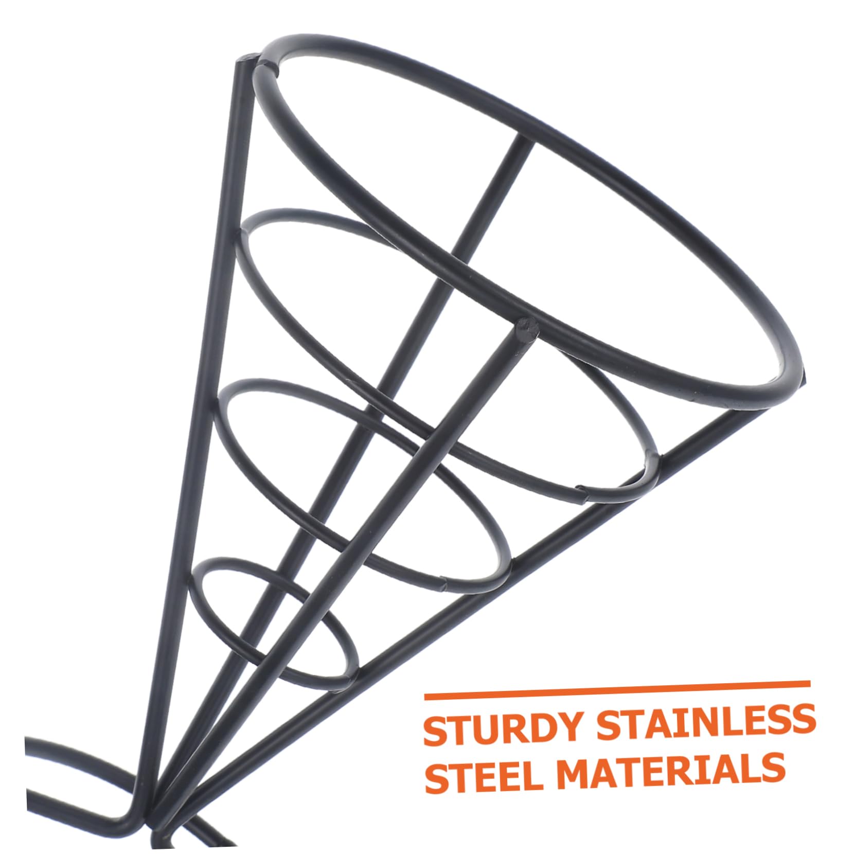 Cabilock 2Pcs French Fries Cone Basket Stylish Snack Holder for Events Fry Display Racks for Restaurants and Parties Accommodates Food Cones