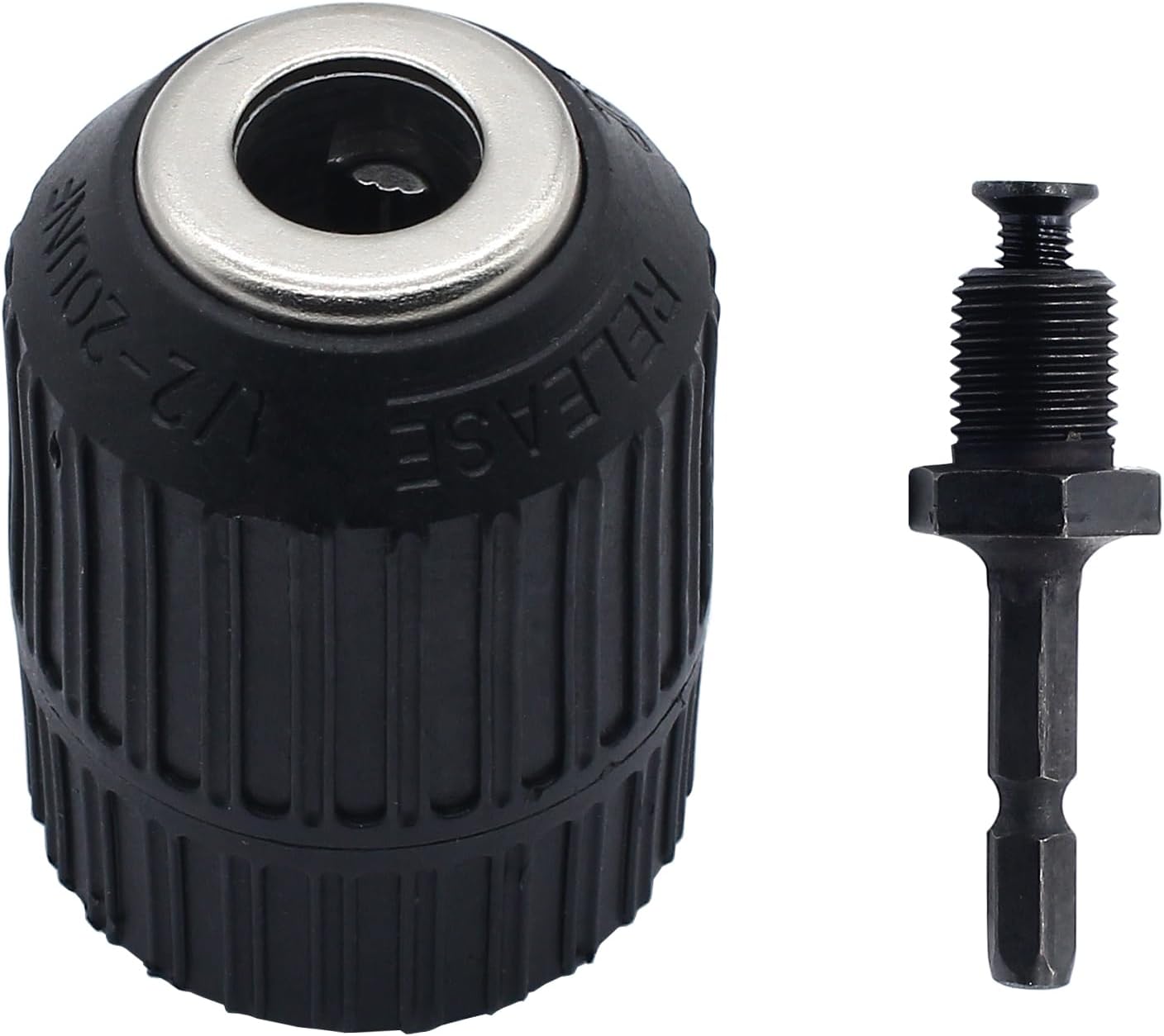 Cionyce 1/2" Quick Change Keyless Drill Chuck Adapter 2.013mm, 1/4