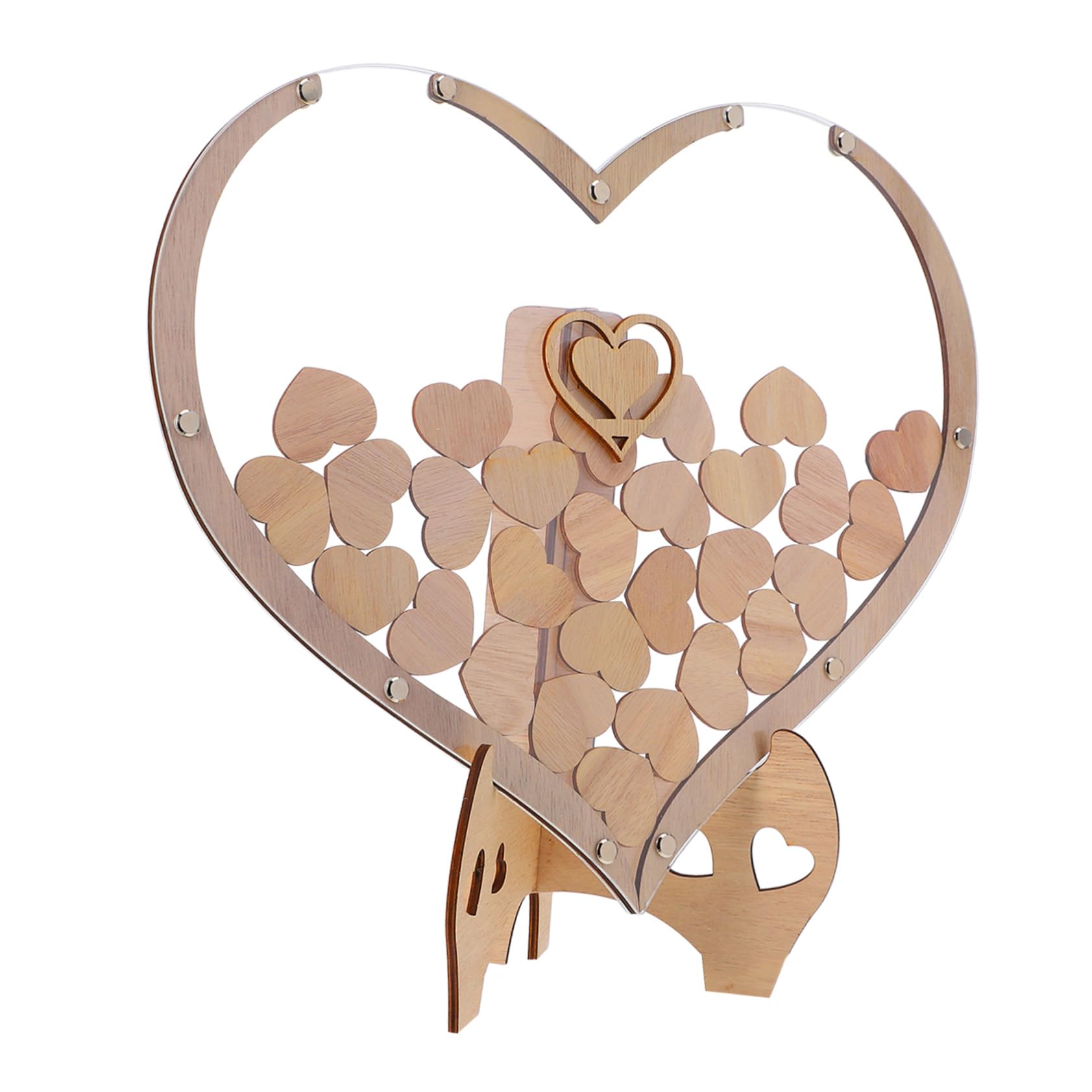Livre d'or de mariage en bois cœur Cabilock décoration rustique originale