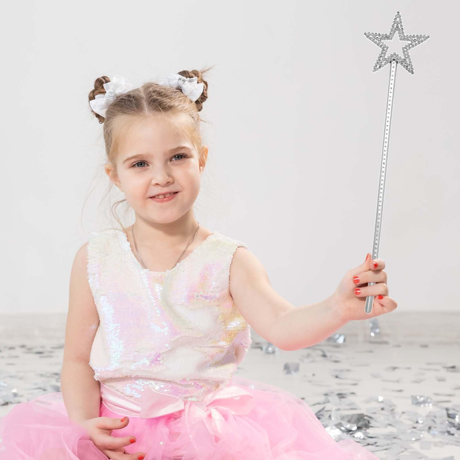 Goldener Zauberstab Mit Glitzerstern – Fee Engel Cosplay Requisite, Für Bühne & Kostümparty
