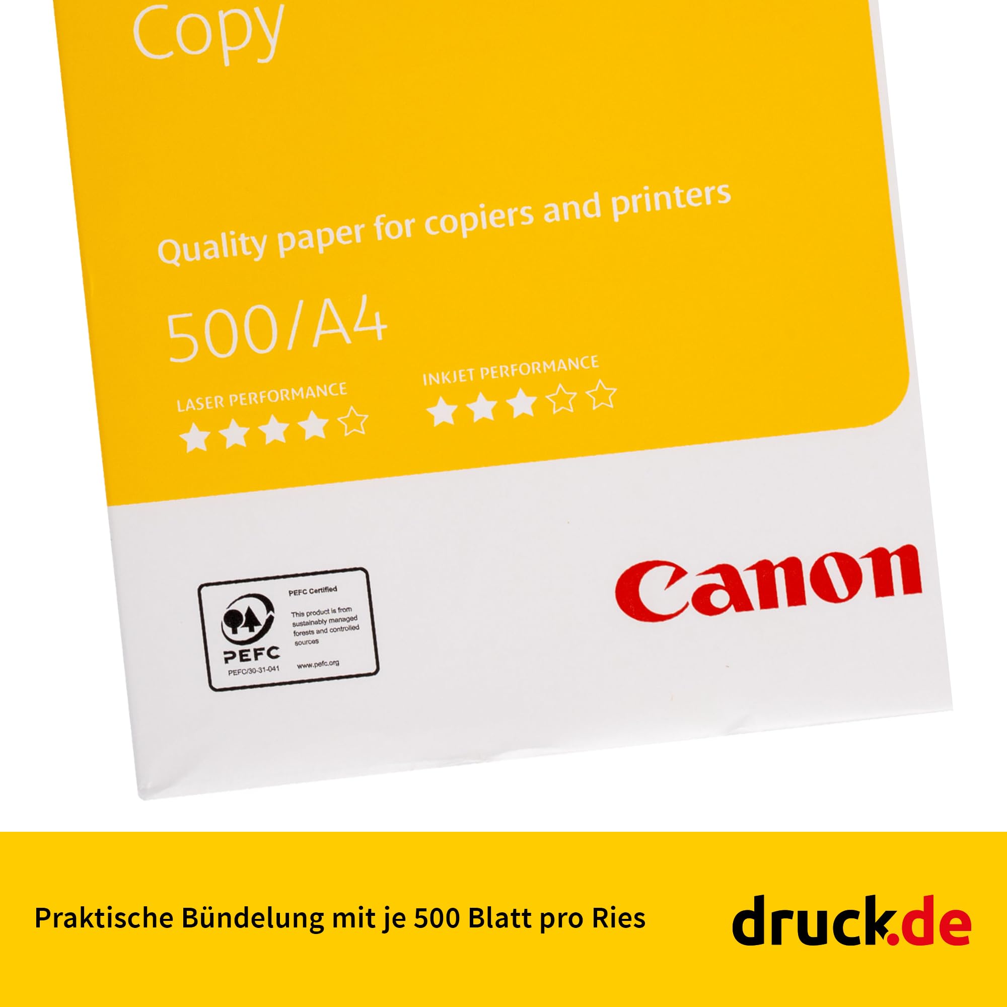 Canon Druckerpapier A4 Kopierpapier - CIE150-80 g/m² - 50.000 Blatt | Canon Druckerpapier und Kopierpapier DIN A4, 50.000 Blatt, 80 g/m², CIE150, weiß, Büro und Home Office