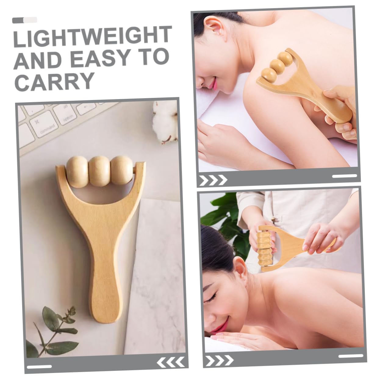 8 piezas Rodillo de Masaje de Madera Herramientas de Masaje Portátiles para Pies Espalda y Cuello Diseño Ergonómico para Relajación Casa Aire