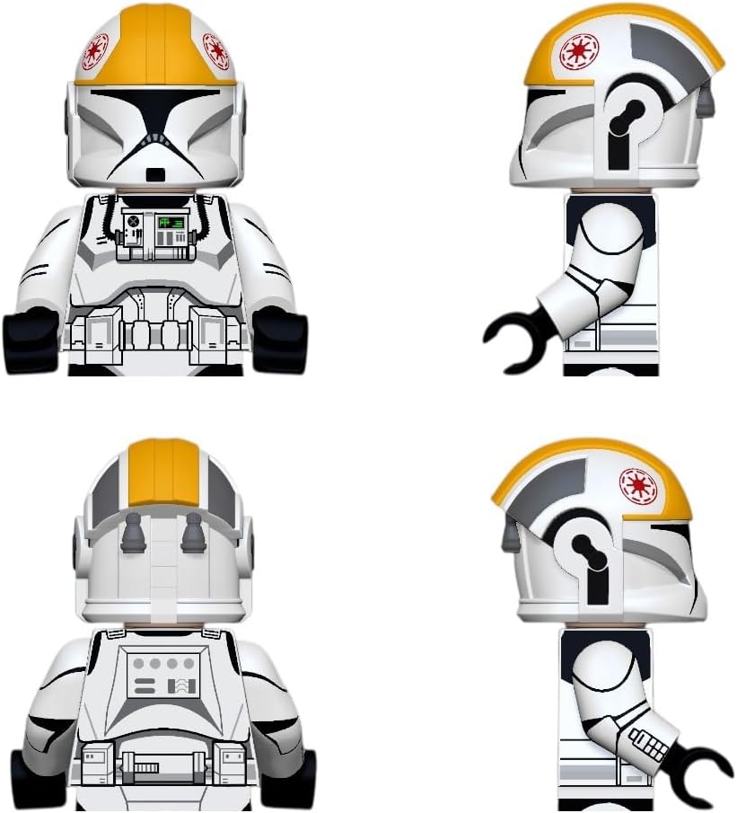 Phase 1 Clone Pilot Troopers 10pcs Troopers Army Building figs Set Battle Pack with Accessories White