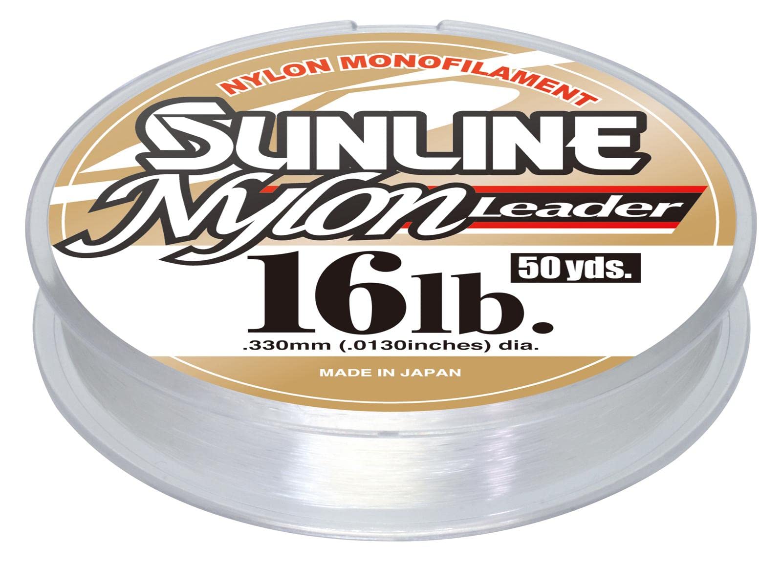Sunline 63760308 Nylon Leader 16lb Clear 50 YD 16lb