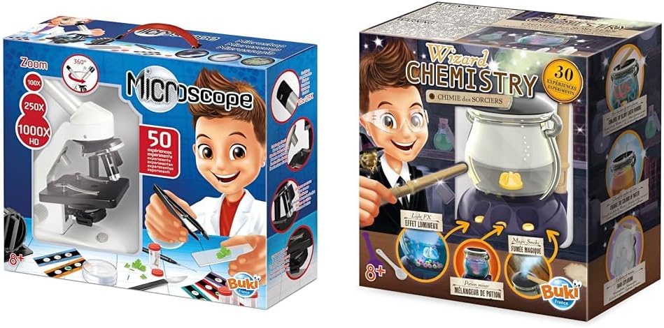 Buki - MR600 - Microscope - 50 expériences & 8366 - Chimie des sorciers