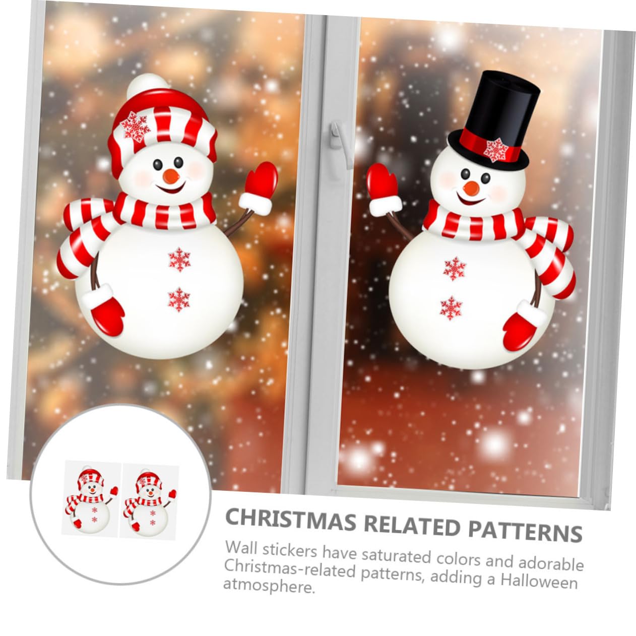 TOPBATHY 6 Blatt Aufkleber Für Weihnachtsfenster Dekorative Aufkleber Selbstklebende Fensteraufkleber Weihnachtszubehör DIY Weihnachtsfensteraufkleber Schneemann Fensteraufkleber