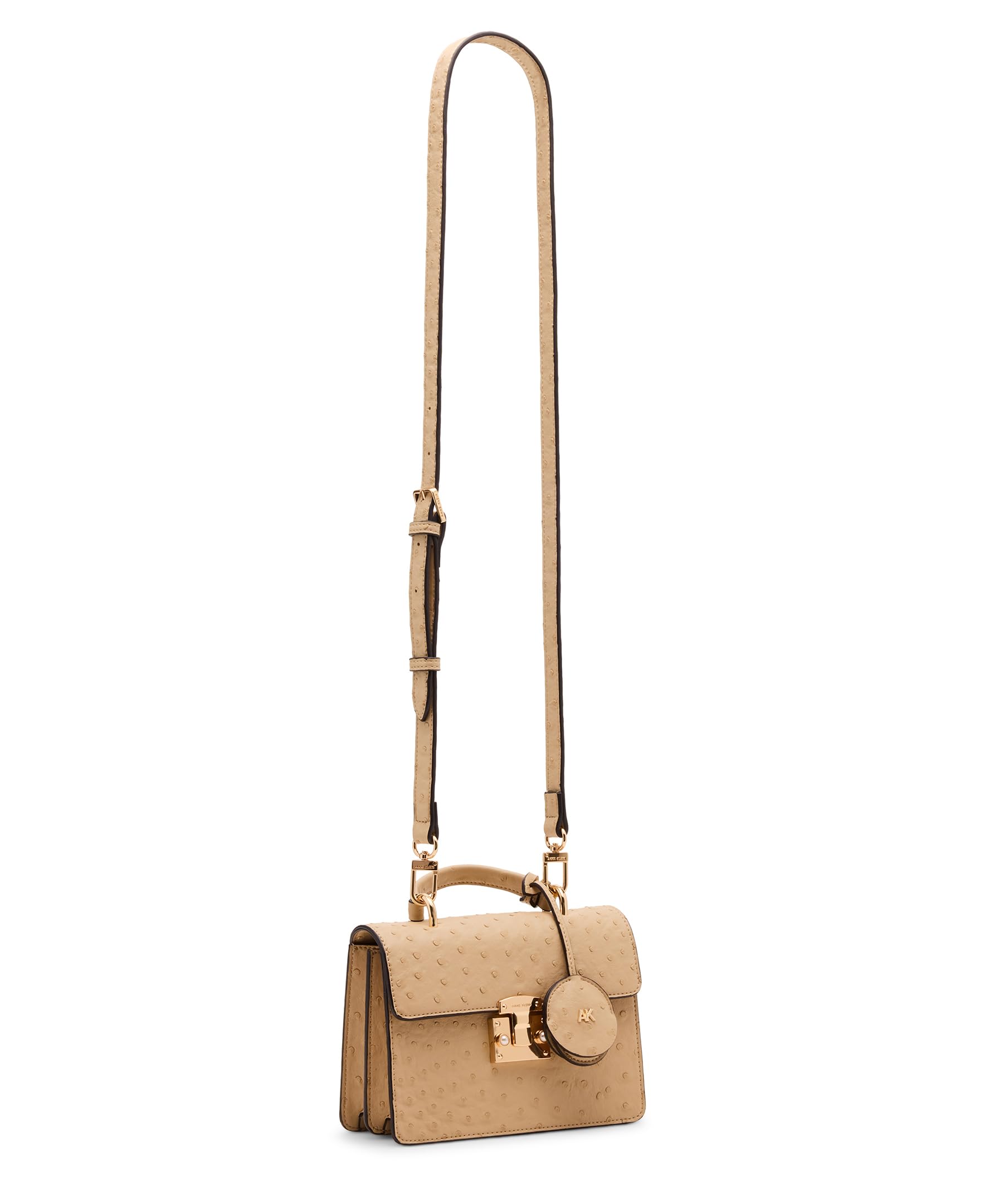 Anne Klein Pushlock Top Handle with Detachable Strap, Brush