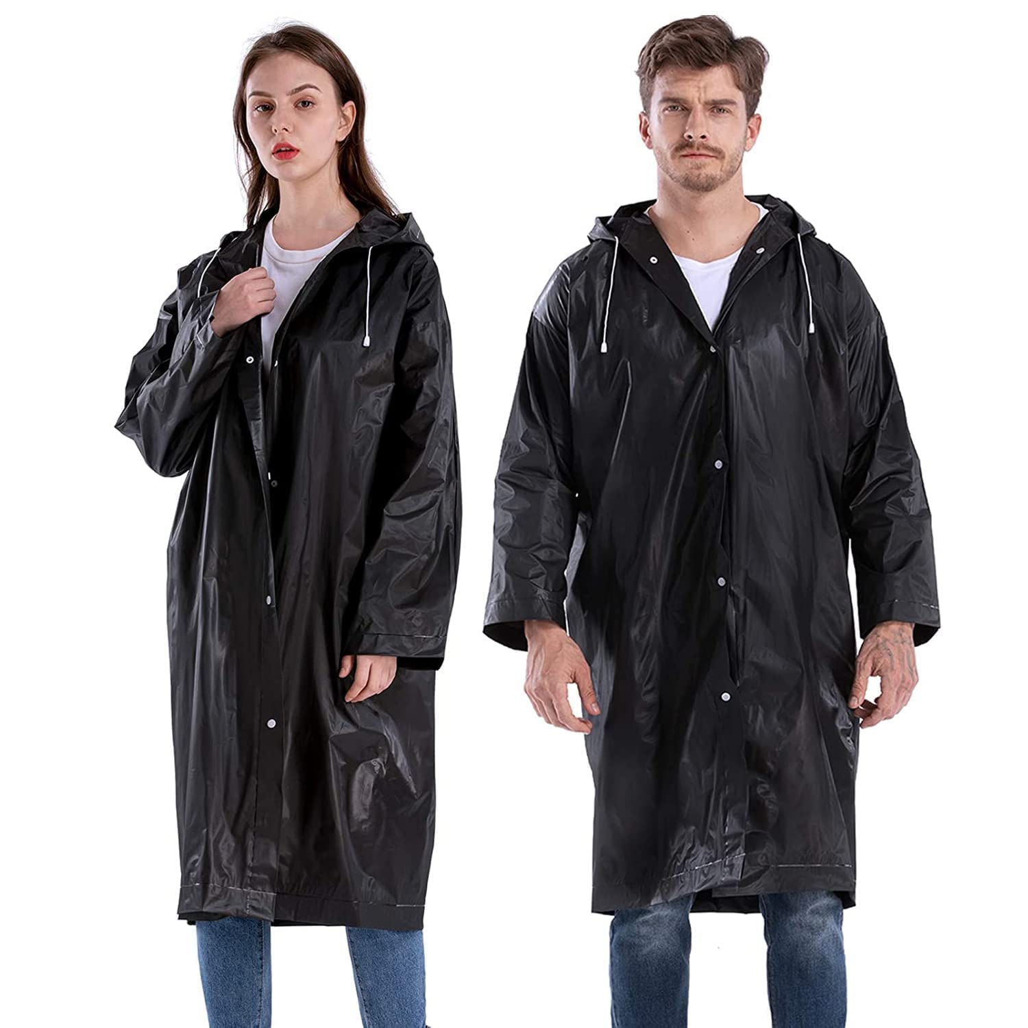 Men&Women Polyester Long RainCoat Pocho Barsaati with Adjustable Cap and Cover (Pack of 1)