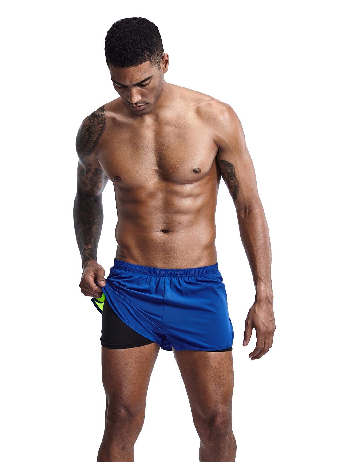 TAUWELLSports Running Training Sprint Shorts (Large / 31-33”, 9501 Blue)