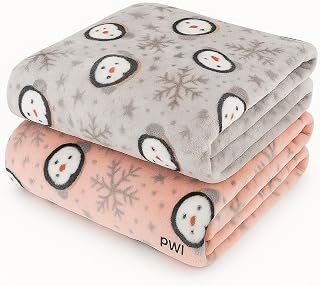 PWI Supersoft Baby Blanket Wrapper for Newborn | 30x40 inches | Lightweight AC Blanket for 0-2 Years | Ultra Soft & Skin-Friendly | Pack of 2 (Grey and Peach)